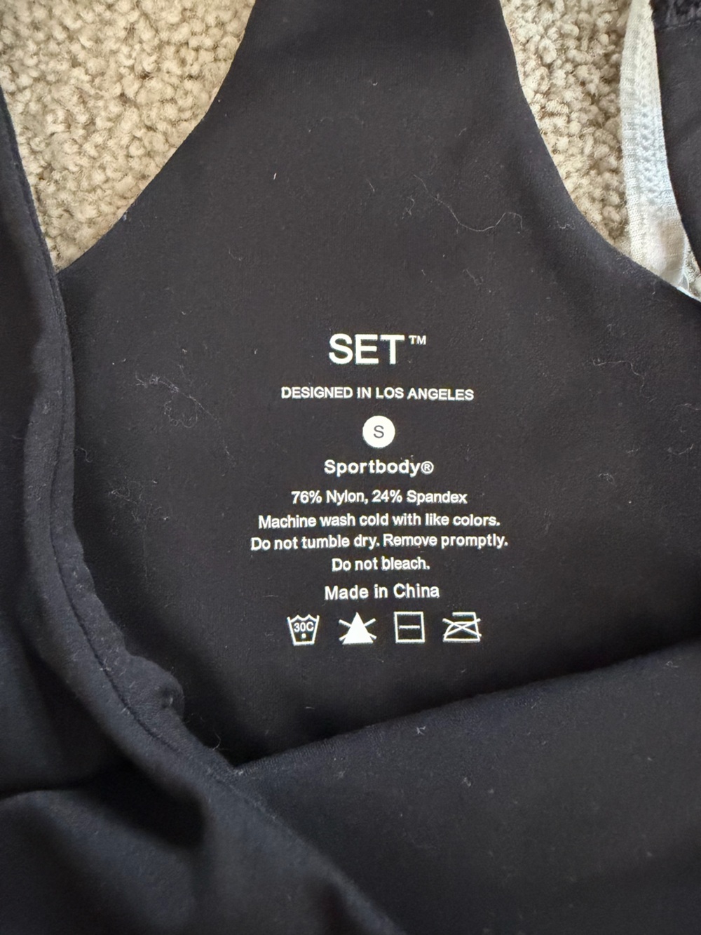 SET Active White Ribbed Tank Top - Picture 8 of 10
